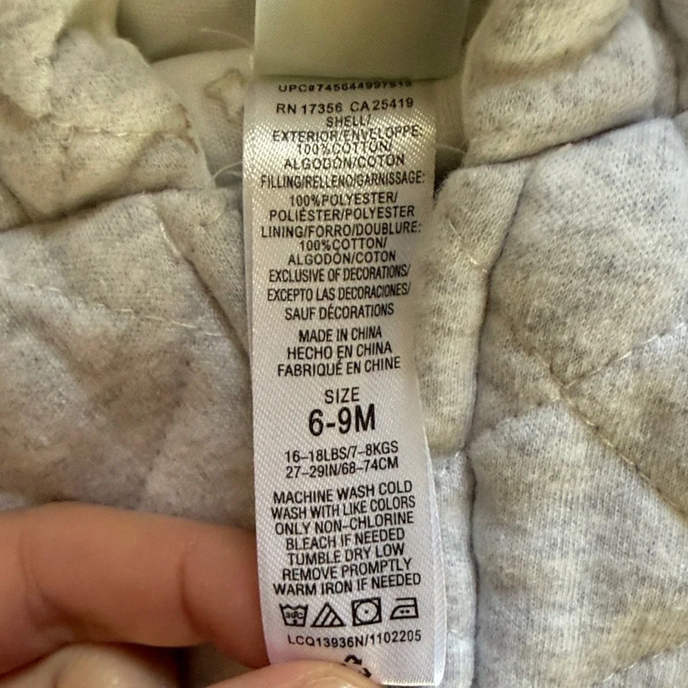 LittleMe Baby Quilted Hooded Onesie - Picture 3 of 7